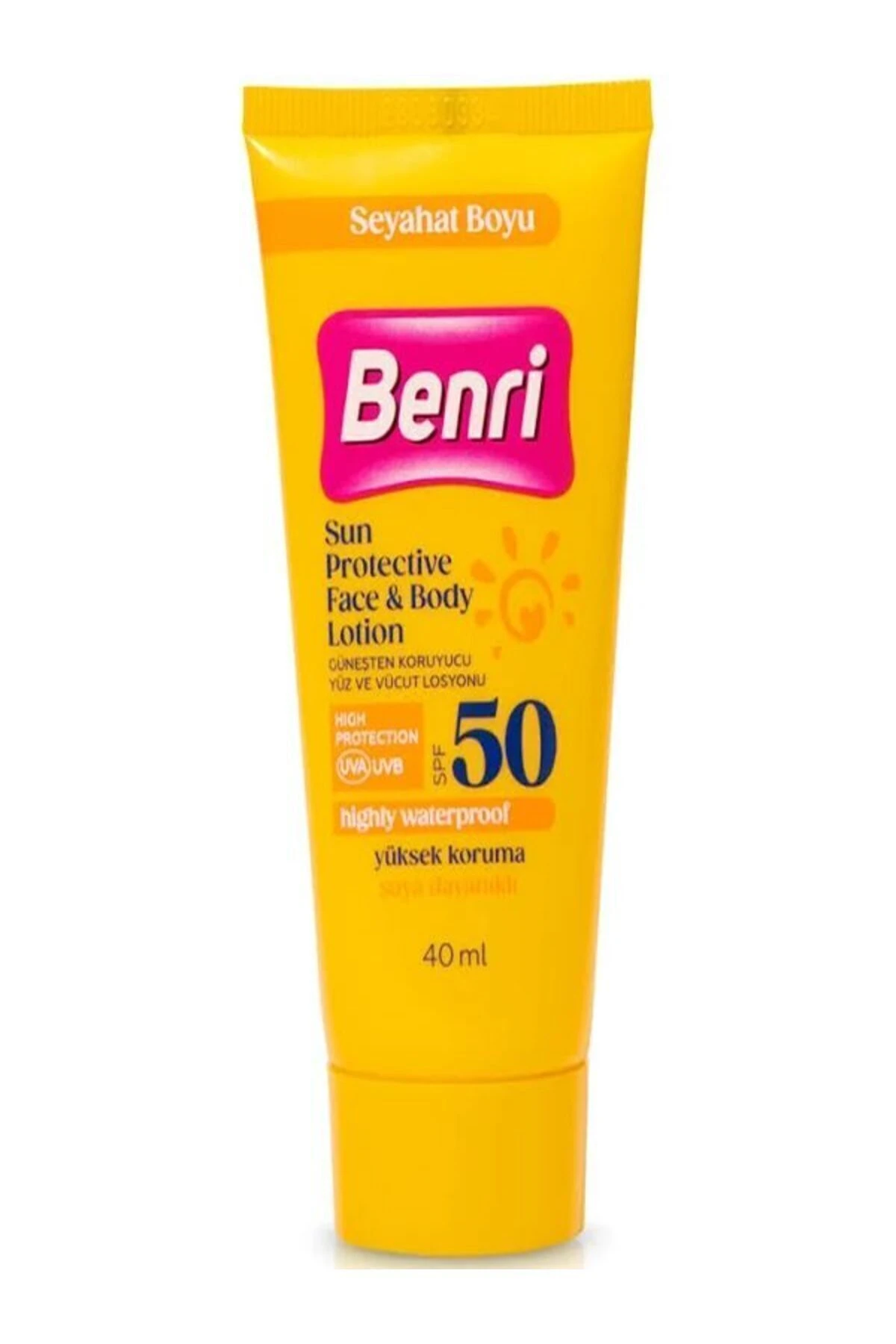 Benri Sunscreen Face and Body Lotion SPF50 40 ml